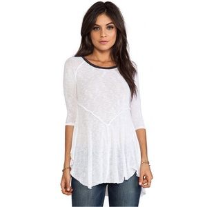 Free People white snow combo Weekends Layer Tee
Size XS
